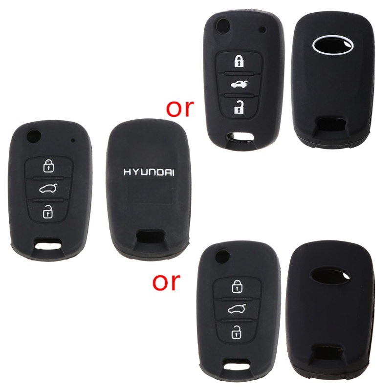Vỏ Silicon Bảo Vệ Chìa Khóa Xe Hơi 3 Nút Bấm Dành Cho Hyundai i30 Verna Veloster