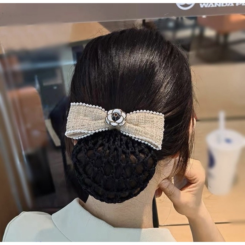 Kẹp búi lưới công sở dạ tweed loại đẹp