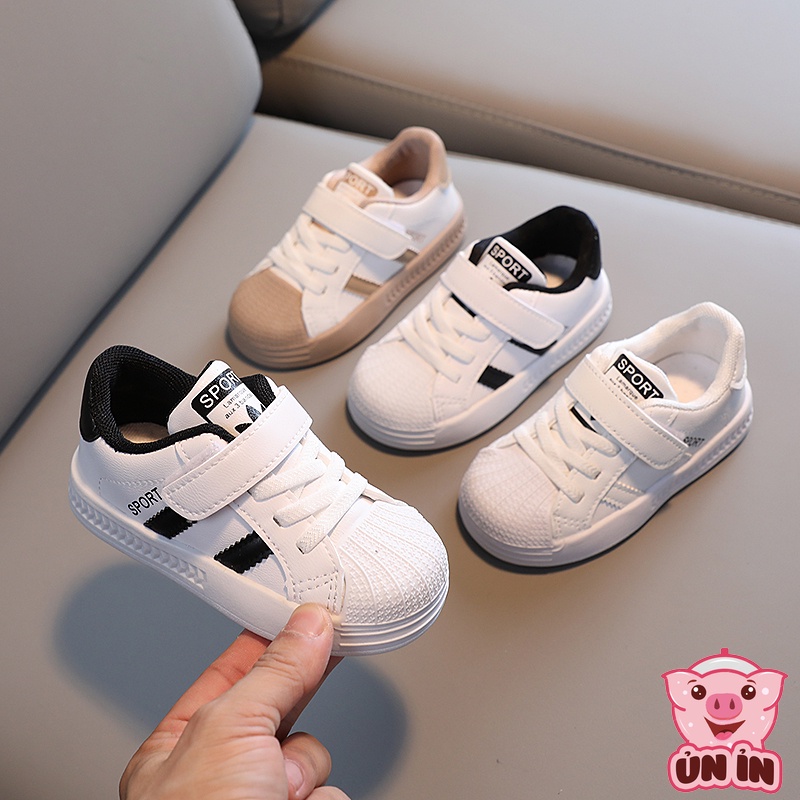 Giày thể thao trẻ em, Giày Sneakers cổ thấp chất da PU siêu mềm khoá dán thoải mái mẫu mới nhất M996