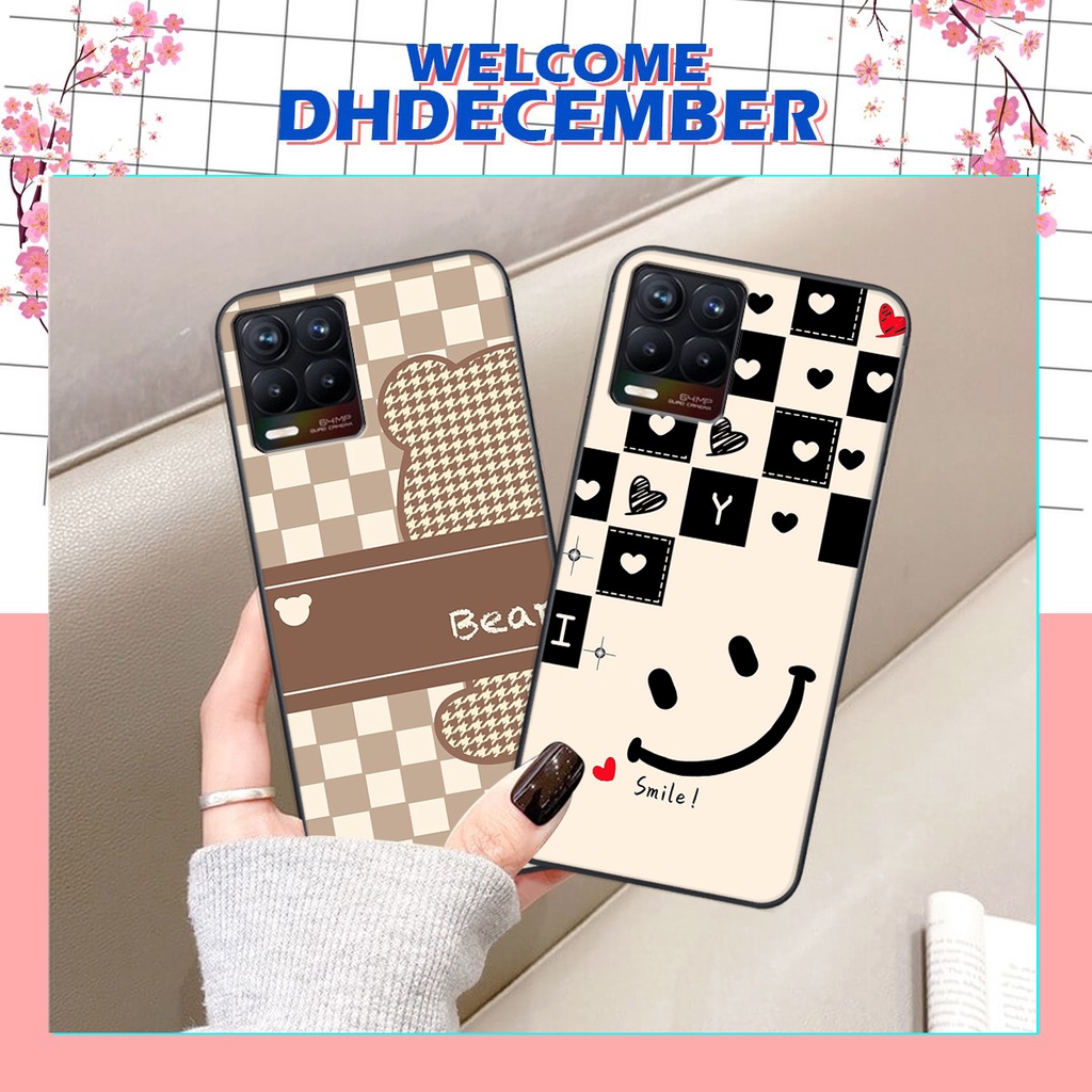 Ốp lưng Realme 8 / 8 PRO in hình tim, kẻ vuông mẫu mới CỰC XINH