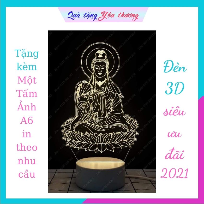 Đèn led 3D hình Phật