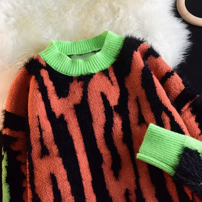 ✦ AFFLIGE ✦Áo Sweater Cổ Tròn Dáng Rộng Thoải Mái Thời Trang Cho Nam