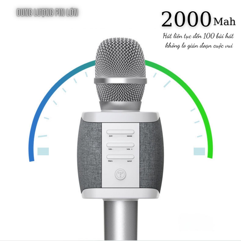 Micro hát karaoke bluetooth cao cấp TOSING 027 lọc âm cao cấp âm thanh trung thực
