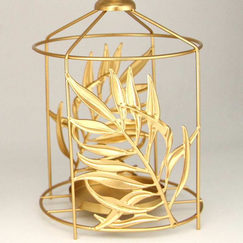 Giá Đỡ Nến Bằng Kim Loại Mạ Vàng Sang Trọng Phong Cách Bắc Âu