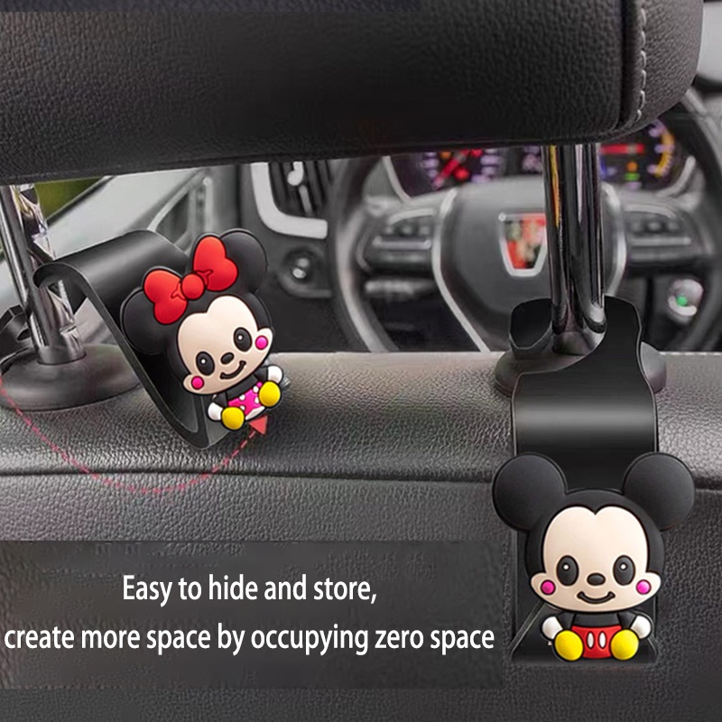 1 Móc Treo Đồ Gắn Sau Ghế Xe Hơi Họa Tiết Hoạt Hình Dễ Thương Đa Năng