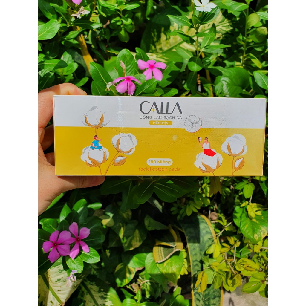 Bông tẩy trang làm sạch CALLA cao cấp 180 miếng