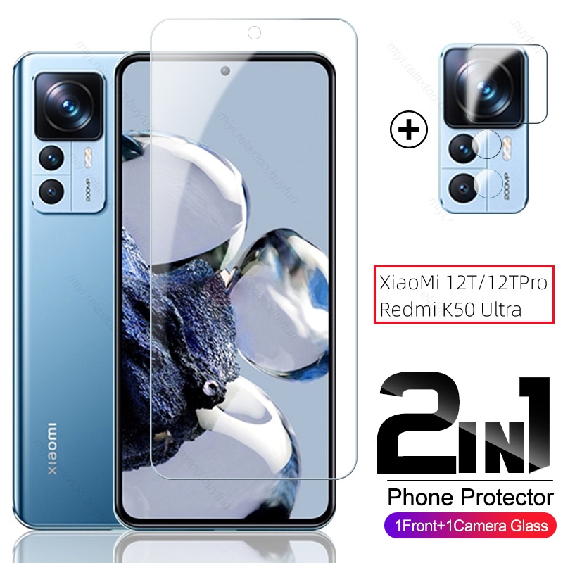 Kính Cường Lực 2 Trong 1 Bảo Vệ Toàn Màn Hình Cho XiaoMi 12T Pro 12TPro Mi 12T Pro Redmi K50 Ultra K50Ultra