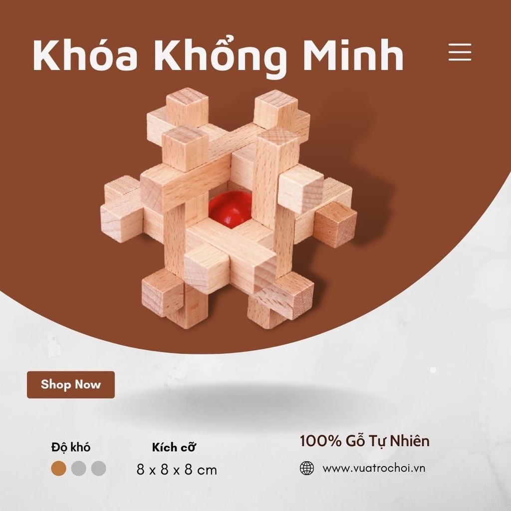 Đồ Chơi Gỗ Thông Minh Cho Trẻ Em - Khóa Gỗ Take the red ball lock A42