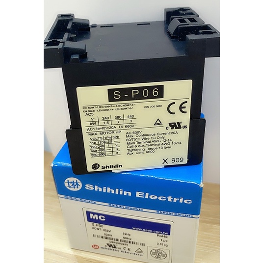 Khởi động từ  S-P06 6A, 220V S-P06 Shihlin