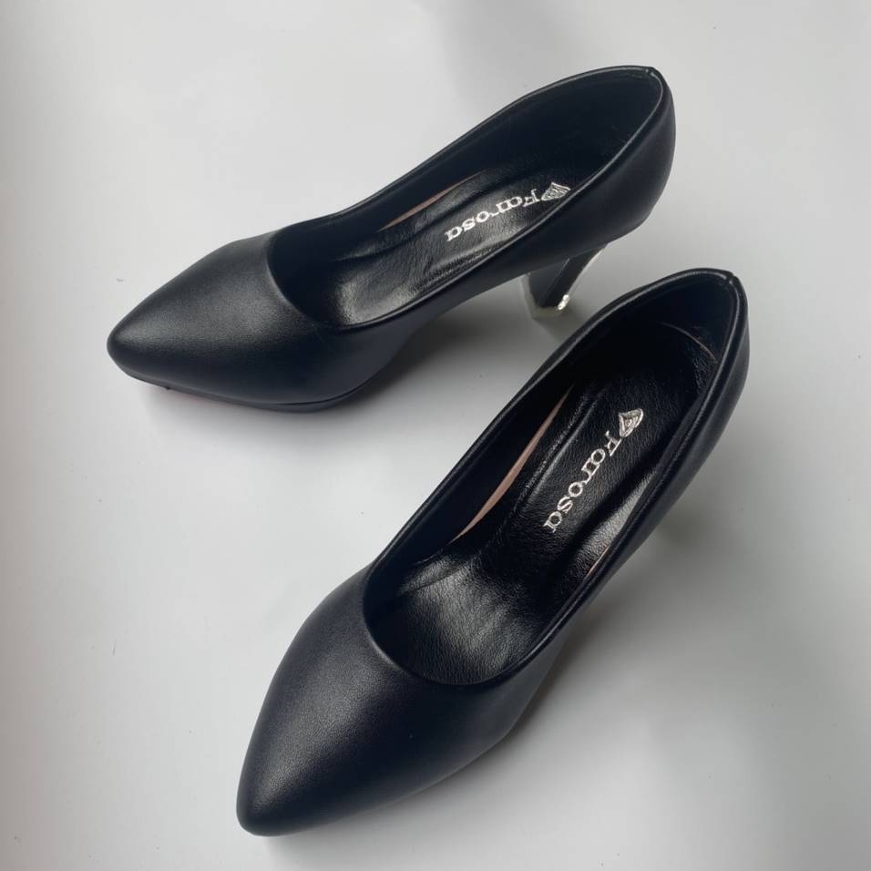 Giày cao gót nữ gót trụ lõi sơn 9cm FAROSA - C5 chất da mềm cực êm chân(Form to 1.5)