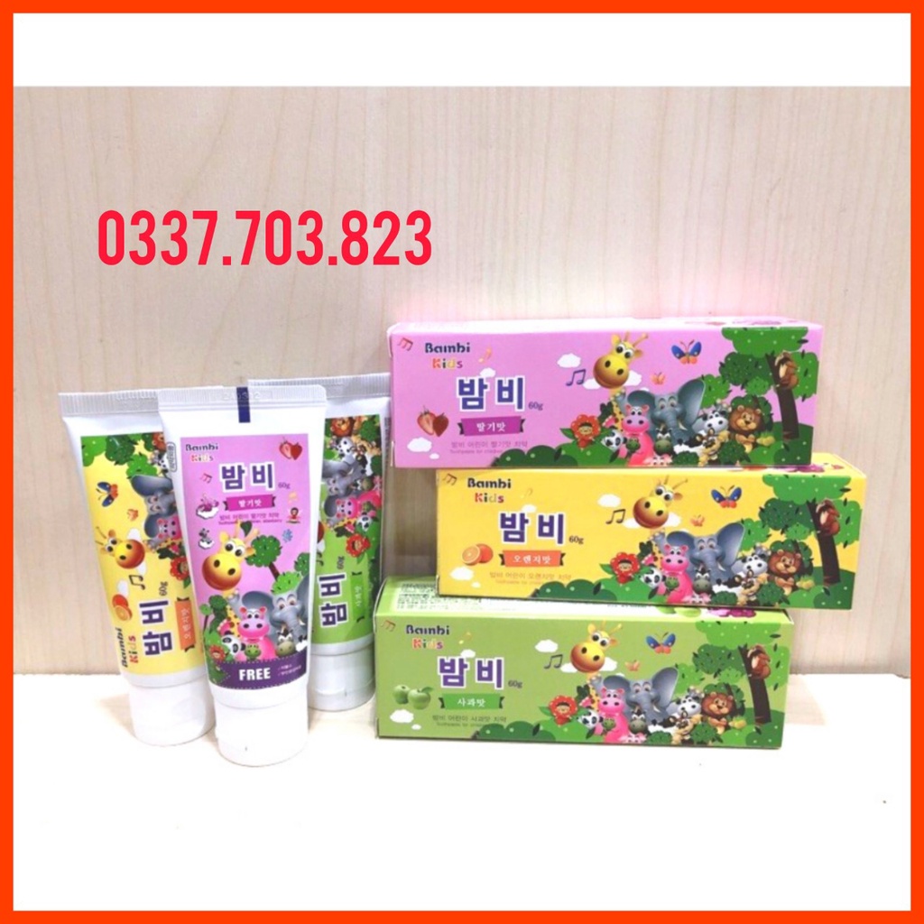 Kem Đánh Răng Trẻ Em Bambi Kids