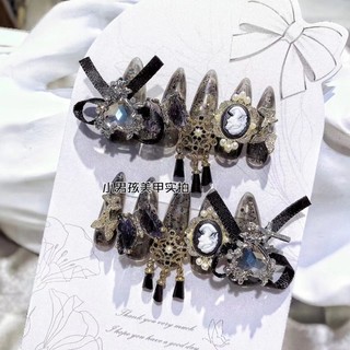Set 5 Charm đá đen cao cấp trang trí móng đá sáng lấp lánh