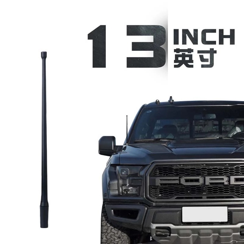 Bộ 2 Ăng Ten Khuếch Đại Tín Hiệu Radio Trên Nóc Xe Hơi 13inch Cho Ford Raptor F150 1990-2021 F150 AM