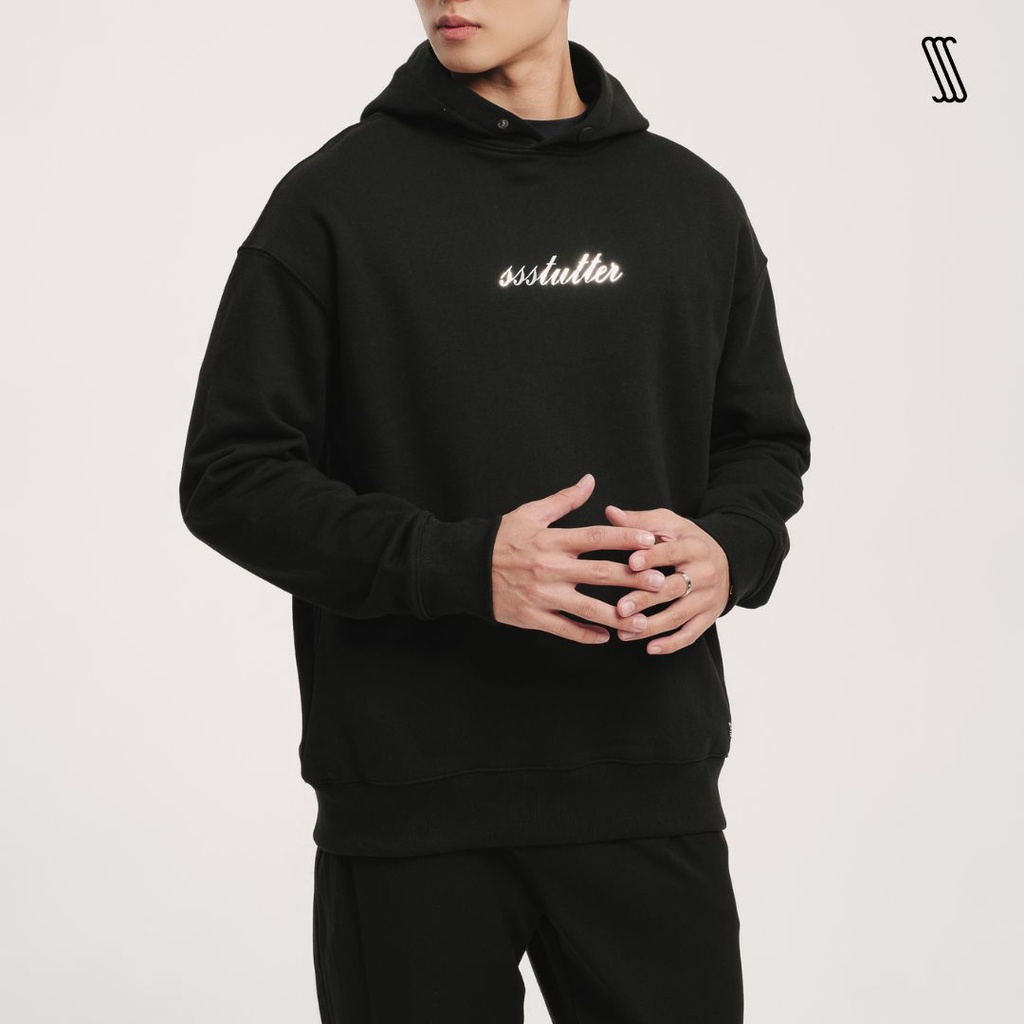 [Mã FATP17 giảm 50K đơn 200K] Áo hoodie nam nữ SSSTUTTER chất nỉ ép tráng gương phá cách tên logo JUSTIN HOODIE