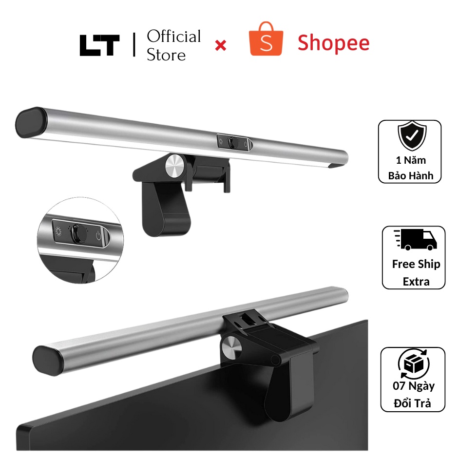 đèn treo gắn kẹp màn hình máy tính, lap top tích hợp camera sắc nét 1080p, chất liệu hợp kim nhôm cao cấp, bảo hành 1năm