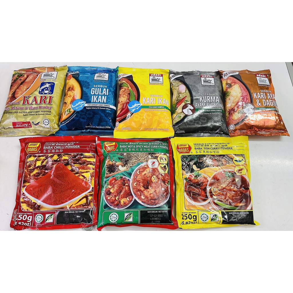 Bột cà ri ADABI/ BABAS MALAYSIA gói 250g