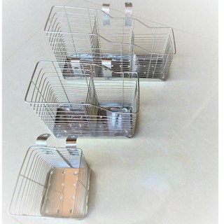 Ống đũa inox treo tường, giỏ đựng đũa inox 201 loại 1 ngăn, 2 ngăn, 3 ngăn Hakhanhelec