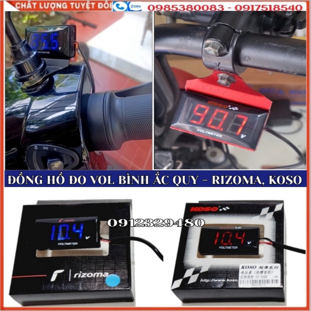 Đồng Hồ Đo Vol (Báo Vol) Bình Ắc Quy Dùng Cho Nhiều Loại Xe (Xe máy, Xe điện…) (Ảnh thật sản phẩm)