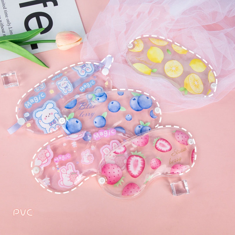 Bịt mắt nước, che mắt ngủ có gel làm mát cute trái cây trong suốt