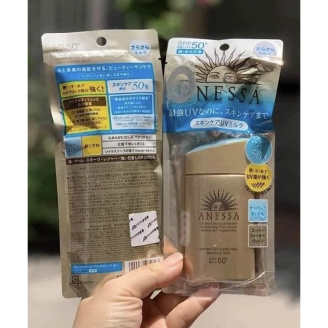 - Kem Chống Nắng Dạng Sữa Dịu Nhẹ Cho Da Dễ Kích Ứng Anessa Perfect UV Sunscreen Mild Milk A SPF 50+/PA++++
