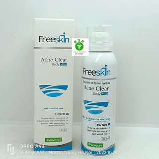 Freeskin dung dịch xịt mụn ngoài da 80ml sạch mụn lưng