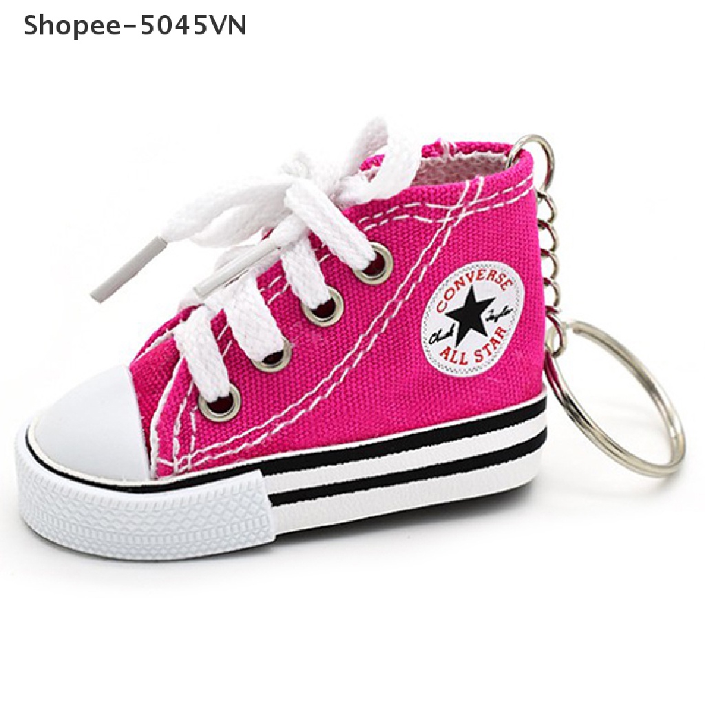 [Hàng Có Sẵn] Móc Khóa Hình Giày Sneaker Thể Thao Mini Bằng Vải Canvas Vui Nhộn (H)