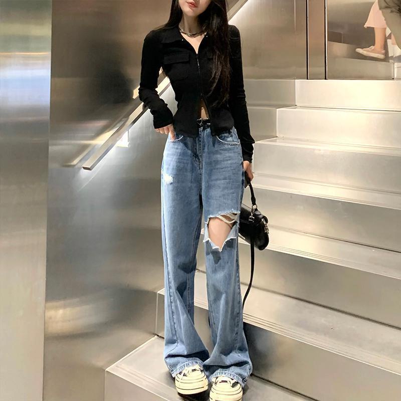 Áo Khoác Cardigan Dệt Kim Mỏng Tay Dài Chống Nắng Dáng Ôm Có Khóa Kéo Thời Trang Mùa Thu Cho Nữ