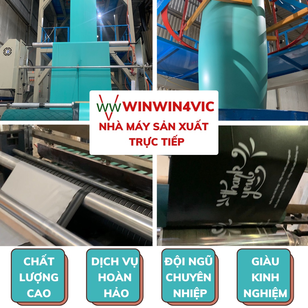 Túi Đóng Gói Hàng Niêm Phong Màu Trắng Cao Cấp Size 20x30 WINWIN4VIC, 100 Túi Niêm Phong 3 Lớp Dày, Dai, Keo Dính Chắc