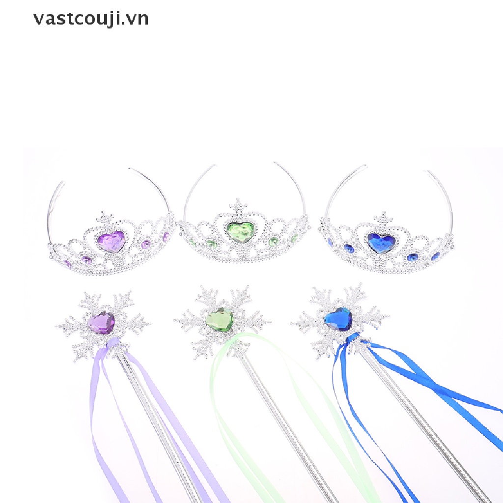 1 Bộ Vương Miện Công Chúa VASTJI Đính Kim Cương Giả Cho Cô Dâu VN