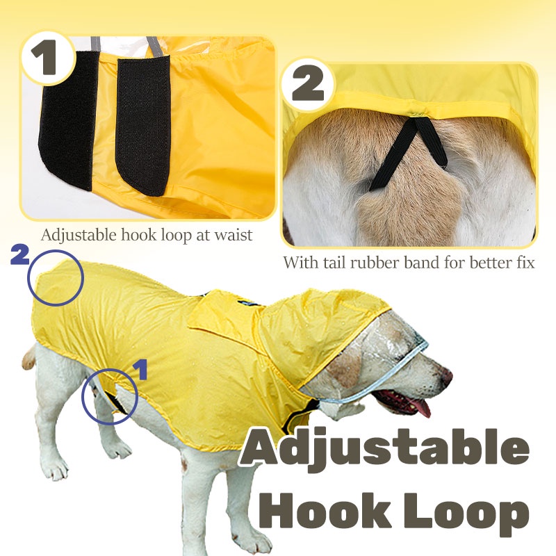 HamshMoc Áo Mưa Nhẹ Màu Trong Suốt Có Mũ Trùm Họa Tiết Hamsa Chống Thấm Nước Cho Cún Cưng
