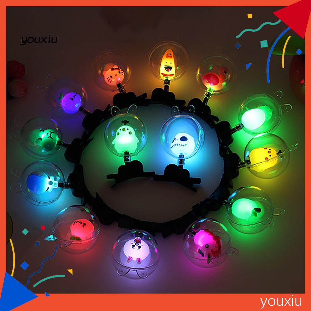 Youxiu Kẹp tóc có đèn LED phong cách độc đáo cho nữ