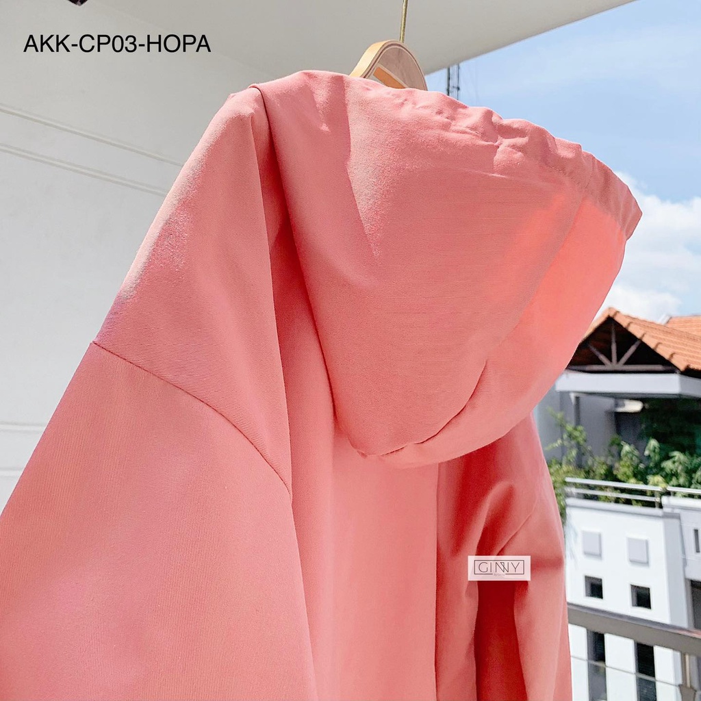 Áo Khoác Kaki Ulzzang Hai Lớp Túi Rời | Phiên Bản Mini | Thời Trang Nữ | Ginstore