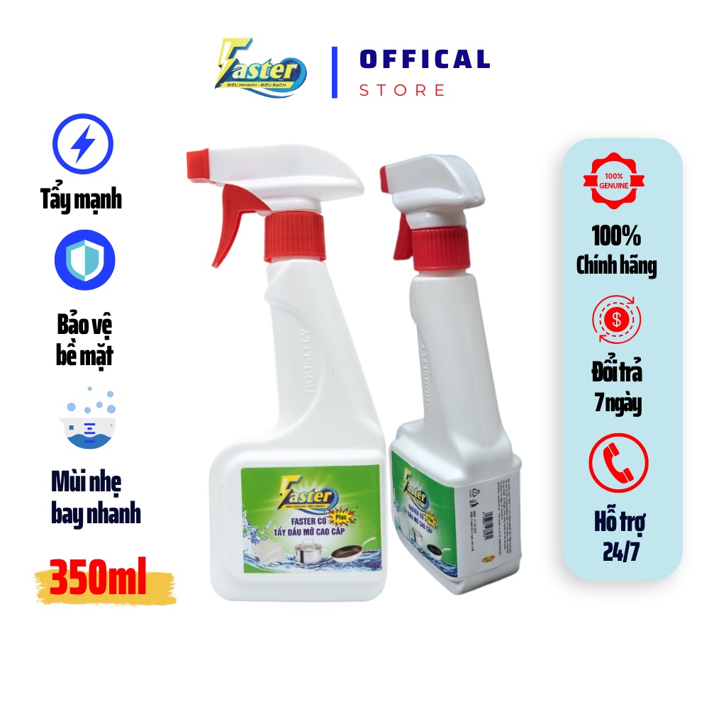 Tẩy dầu mỡ cao cấp FasterCO Plus 350ml