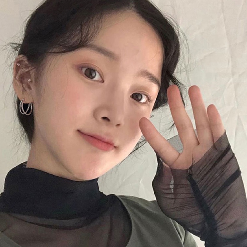 Bông Tai Khuyên Tròn 2 Lớp | CHOU ACCESSORIES |