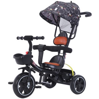 xe đạp 3 bánh có tay đẩy và mái che