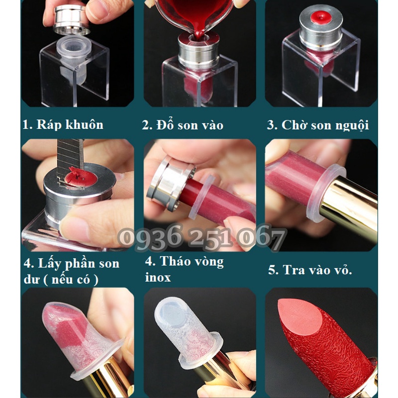 Khuôn son sáp đầu giọt nước_ khắc 12 cung hoàng đạo, Khuôn Son Môi Tự Làm Son Dưỡng - Dụng Cụ Son Môi Silicon.