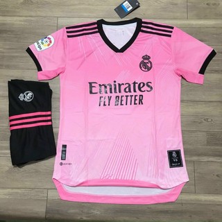 Áo đá bóng clb real madrid màu hồng cá tính vải thái cao cấp