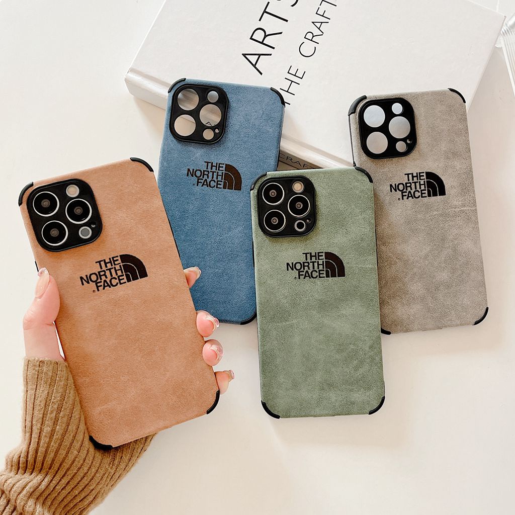 Ốp Điện Thoại Mềm Giả Lông Thú The North Face Cho Iphone X Xr Xs 11 Pro 12 13 Pro Max Iphone 11