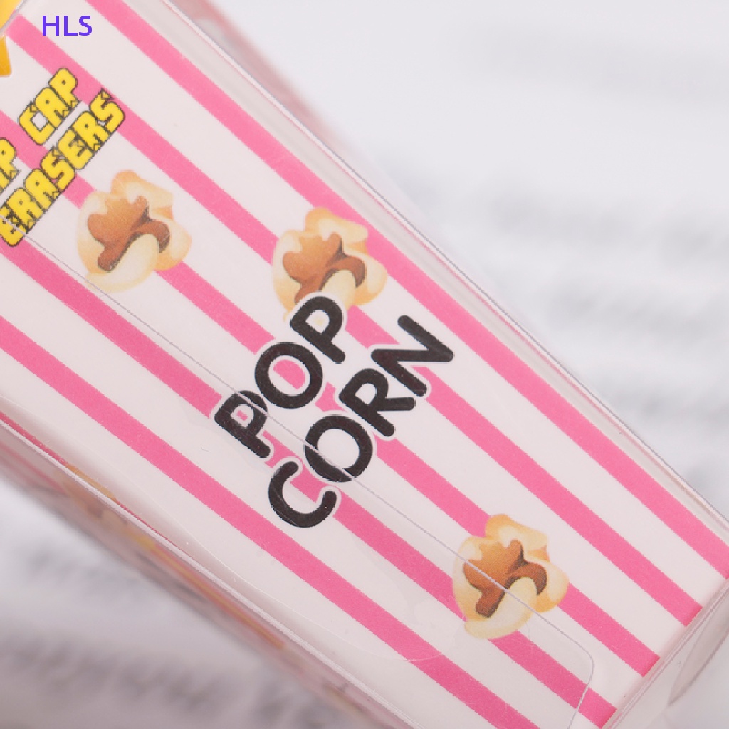 1 Bộ Gôm Tẩy Hình Bắp Rang Bơ Hoạt Hình Đáng Yêu