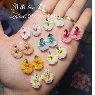 hoa bột- hoa gắn móng - 5 cánh đậu ôm đá