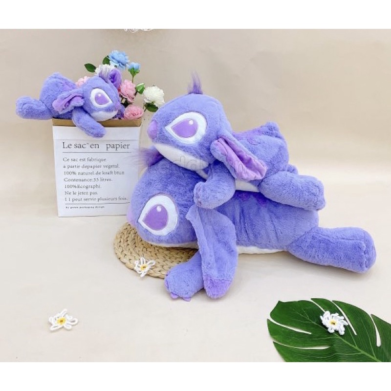 Gấu bông stitch tím pastel mộng mơ cực xinh, stich tím nhồi bông