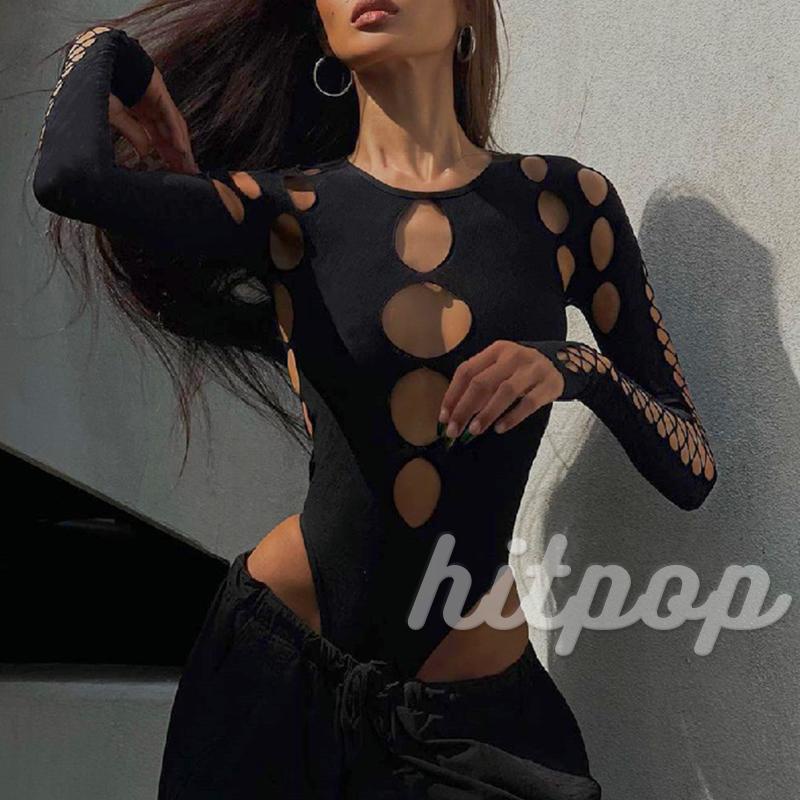 Áo Liền Thân Tay Dài Cổ Tròn Màu Trơn Thời Trang Dành Cho Nữ | BigBuy360 - bigbuy360.vn