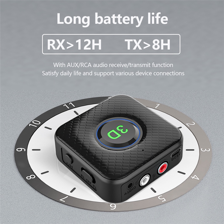 Thiết Bị NhậN TruyềN Âm Thanh Bluetooth 5.0 3D AUX 3.5mm 3.5mm RCA VớI Mic Cho TV / PC / Xe Hơi