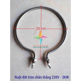 Sợi đốt điện trở nhiệt INOX tròn đơn nồi nấu điện AC220V công suất 3KW - 4KW - 5KW