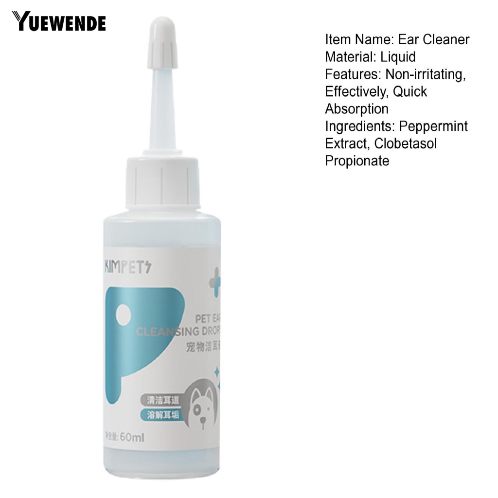 [Yue.z] Dụng Cụ Vệ Sinh Tai Cho Thú Cưng Không Gây Kích Ứng