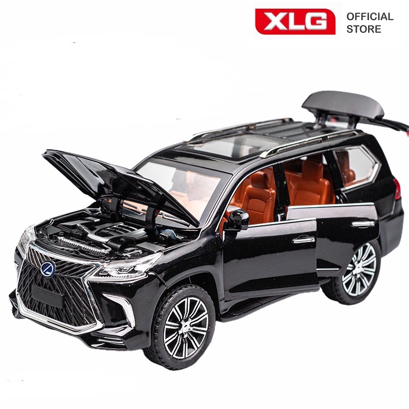 Mô hình xe ô tô Lexus LX570 1:24 XLG bằng hợp kim có đèn led âm thanh