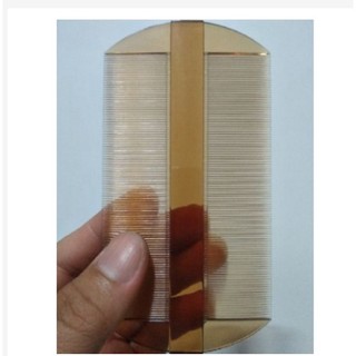  Lược dày chải chấy, trí nhựa trong dẻo hổ phách cao cấp siêu bền (lược bầu nhựa tốt)
