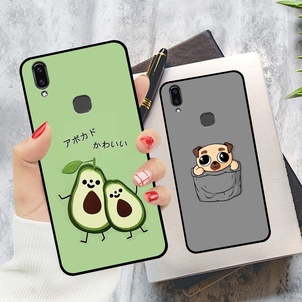 Ốp Vivo V9 in hình quả bơ, hươu, khủng long siêu dễ thương