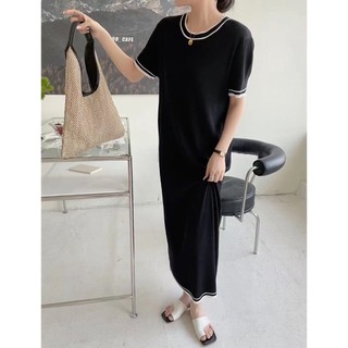 Váy len tăm to cổ tròn viền 0911