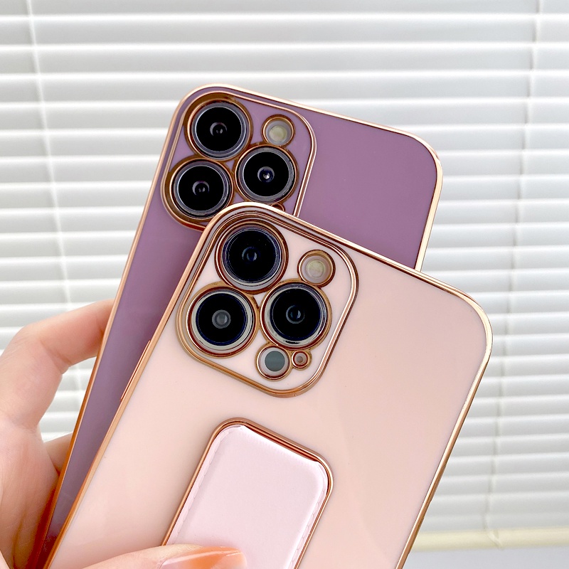 Ốp Điện Thoại Silicon Mềm Nam Châm Sang Trọng Có Giá Đỡ Dành Cho iPhone 14 13 12 11 Pro Max 14 Plus